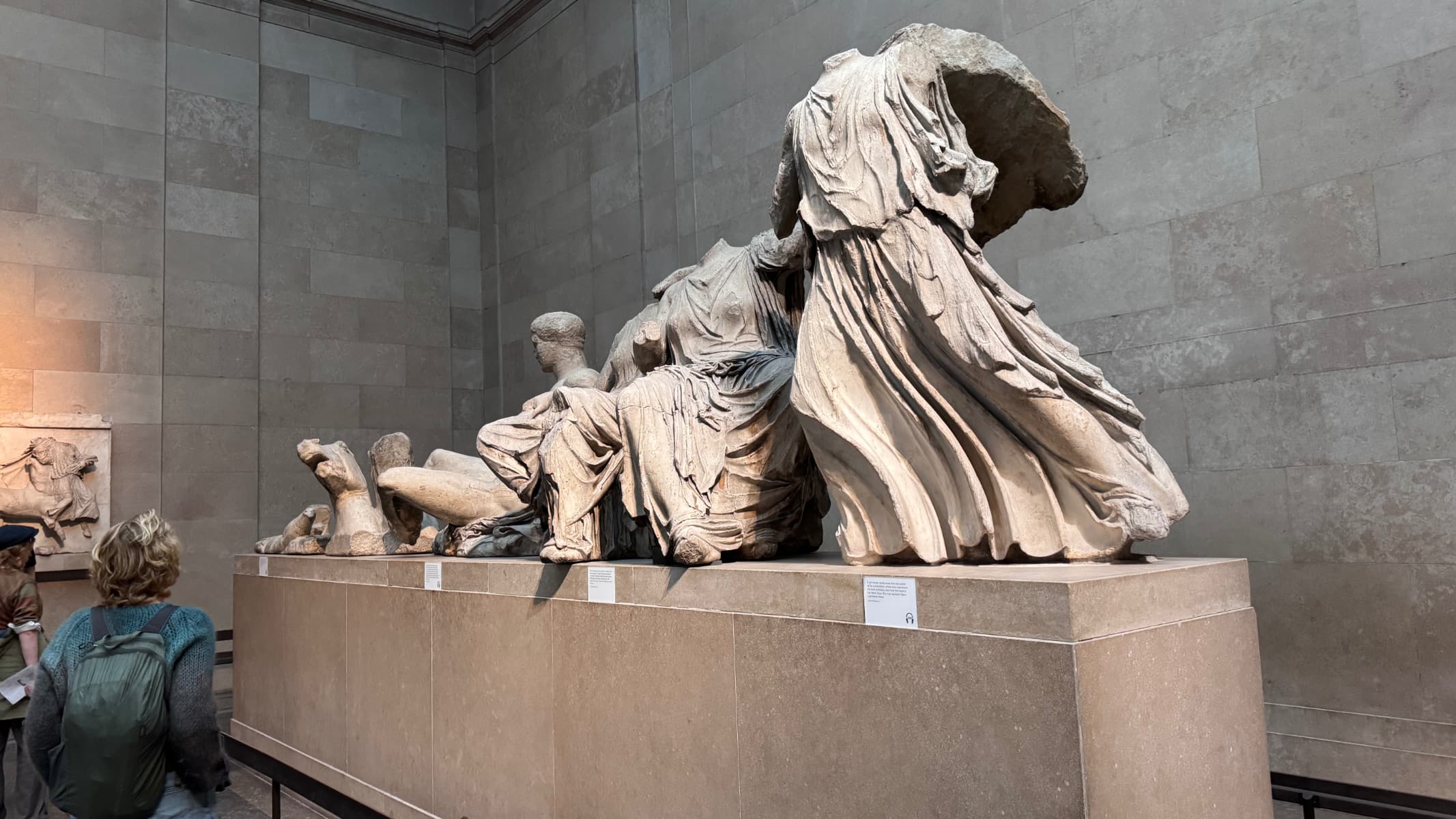 The left side of the Parthenon pediment statuary