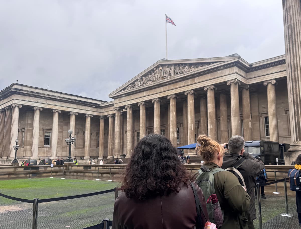 The entrance courtyard of the British Museum
