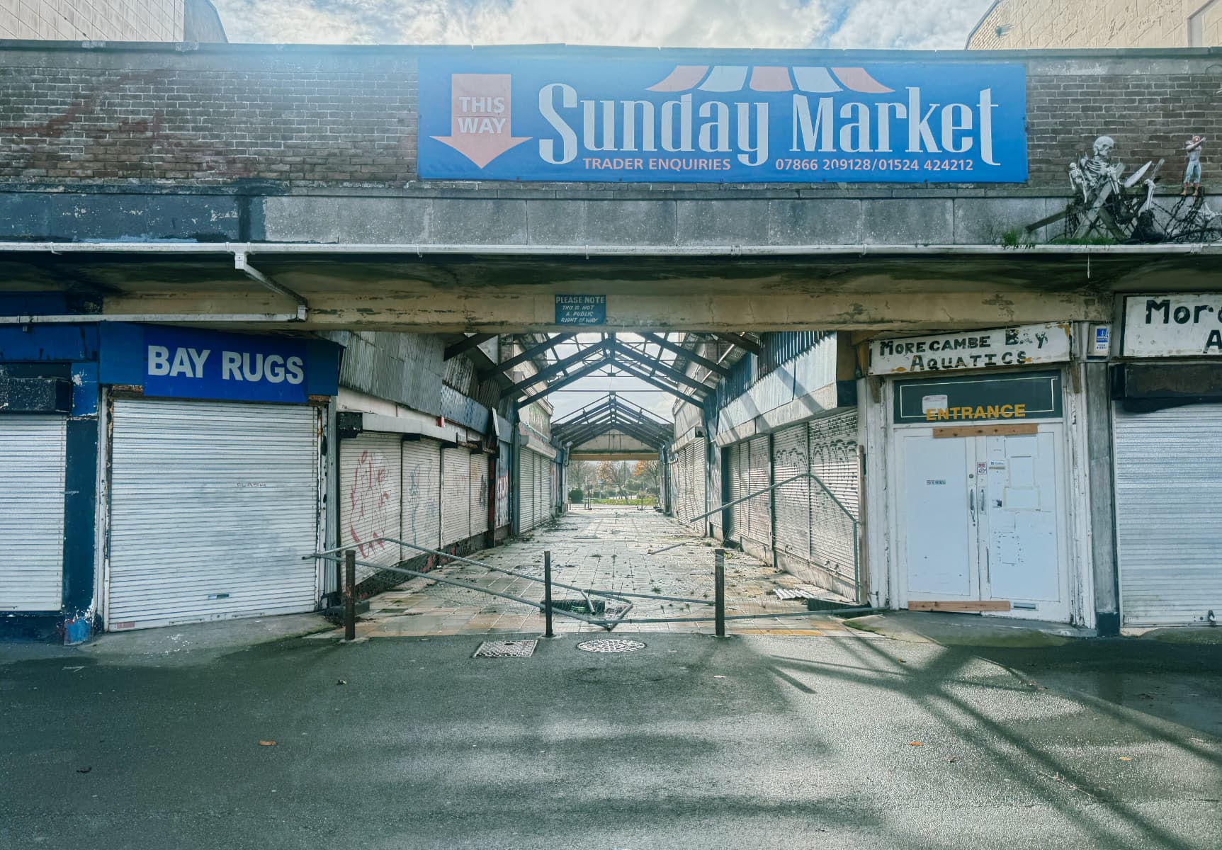 An abandoned Sunday Market in Morecambe