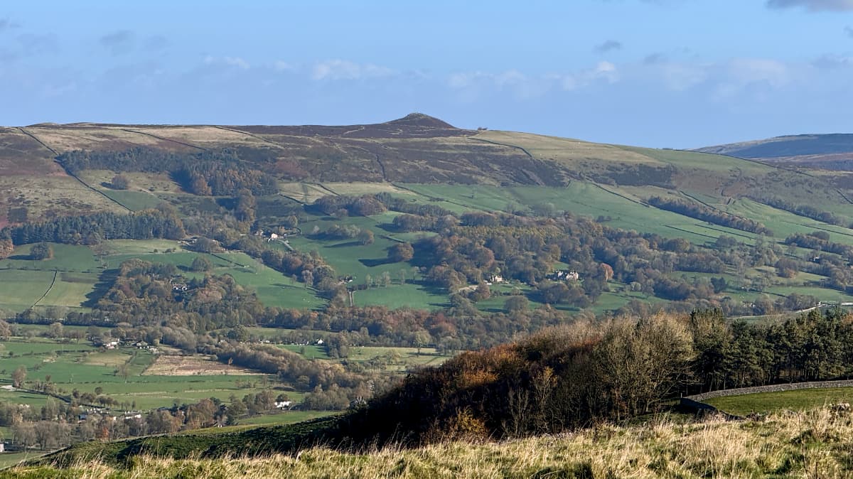 A view of the Hope valley and Win Hill